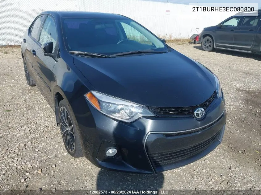 2014 Toyota Corolla L/Le/Le Pls/Prm/S/S Pls VIN: 2T1BURHE3EC080800 Lot: 12082573