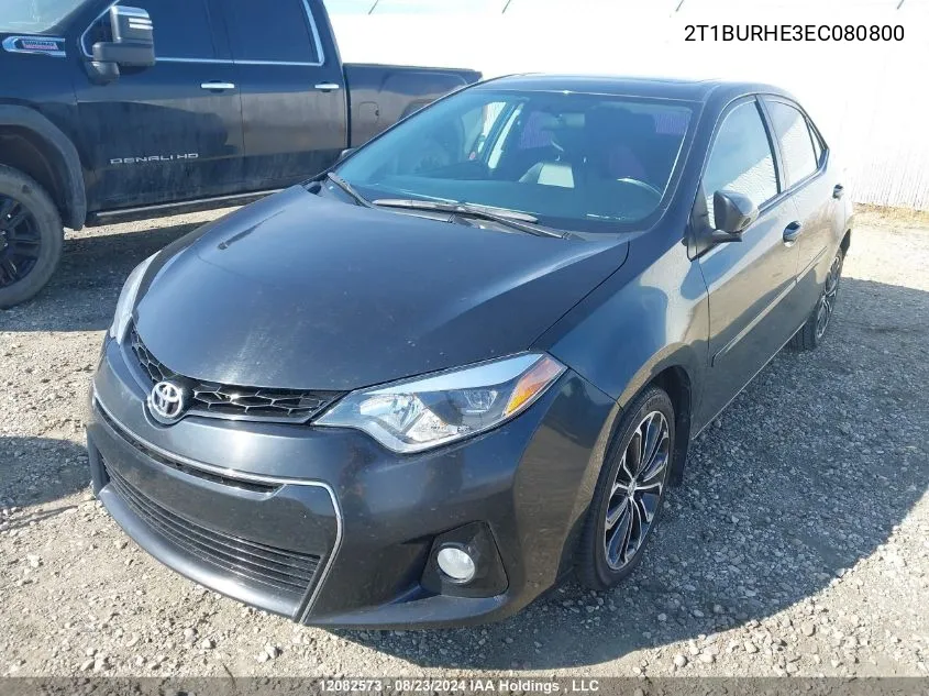 2014 Toyota Corolla L/Le/Le Pls/Prm/S/S Pls VIN: 2T1BURHE3EC080800 Lot: 12082573