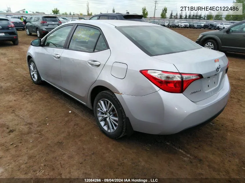 2T1BURHE4EC122486 2014 Toyota Corolla L/Le/Le Pls/Prm/S/S Pls