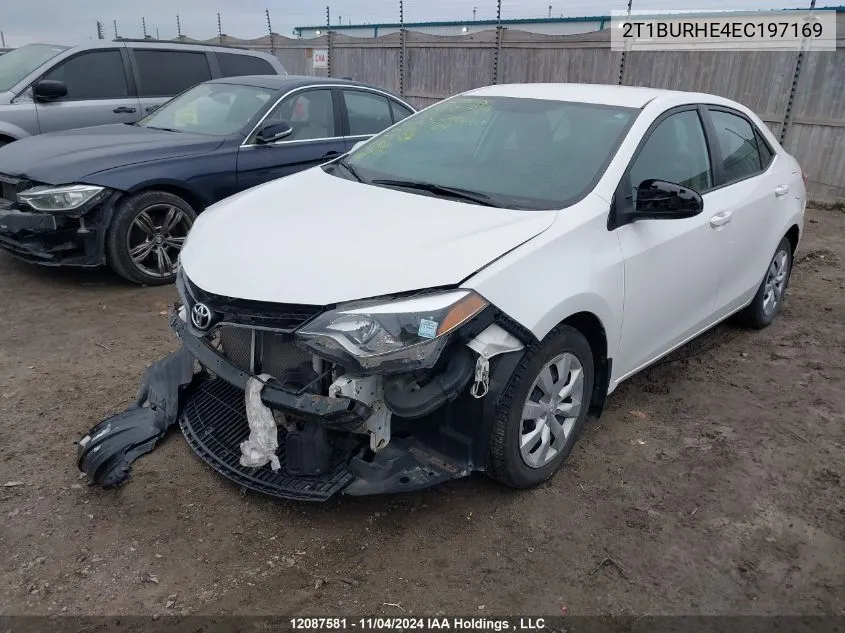 2014 Toyota Corolla L/Le/Le Pls/Prm/S/S Pls VIN: 2T1BURHE4EC197169 Lot: 12087581