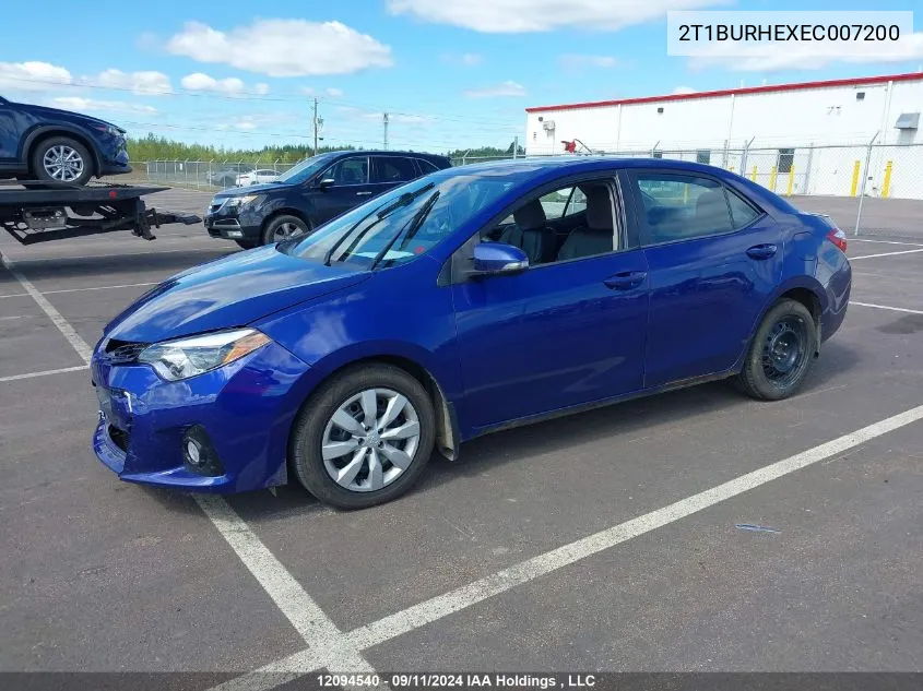 2T1BURHEXEC007200 2014 Toyota Corolla S