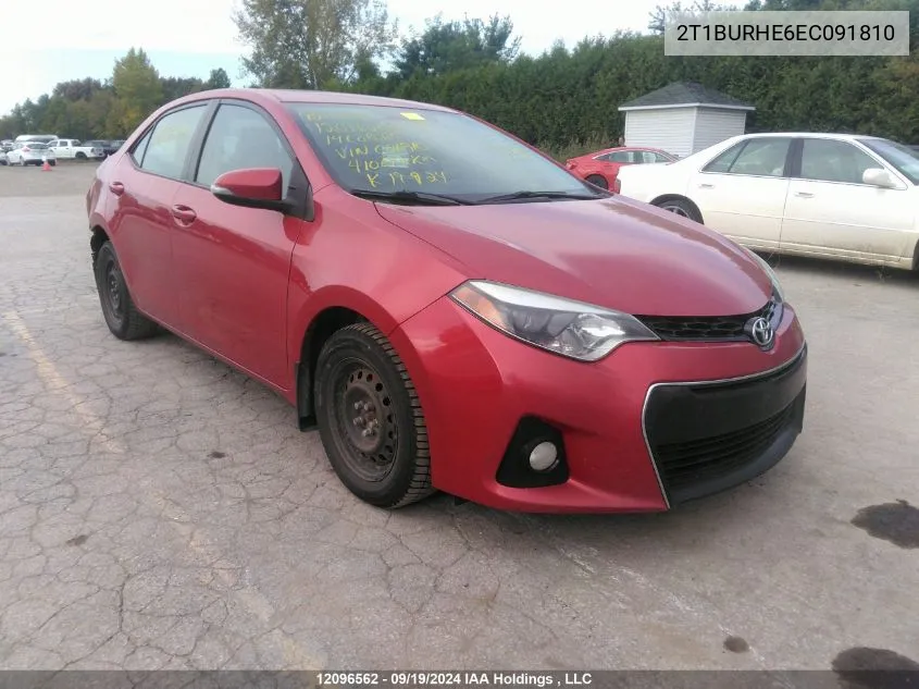 2T1BURHE6EC091810 2014 Toyota Corolla S