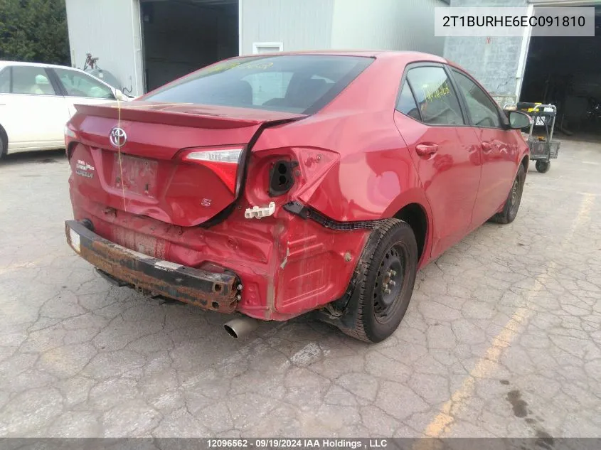 2T1BURHE6EC091810 2014 Toyota Corolla S