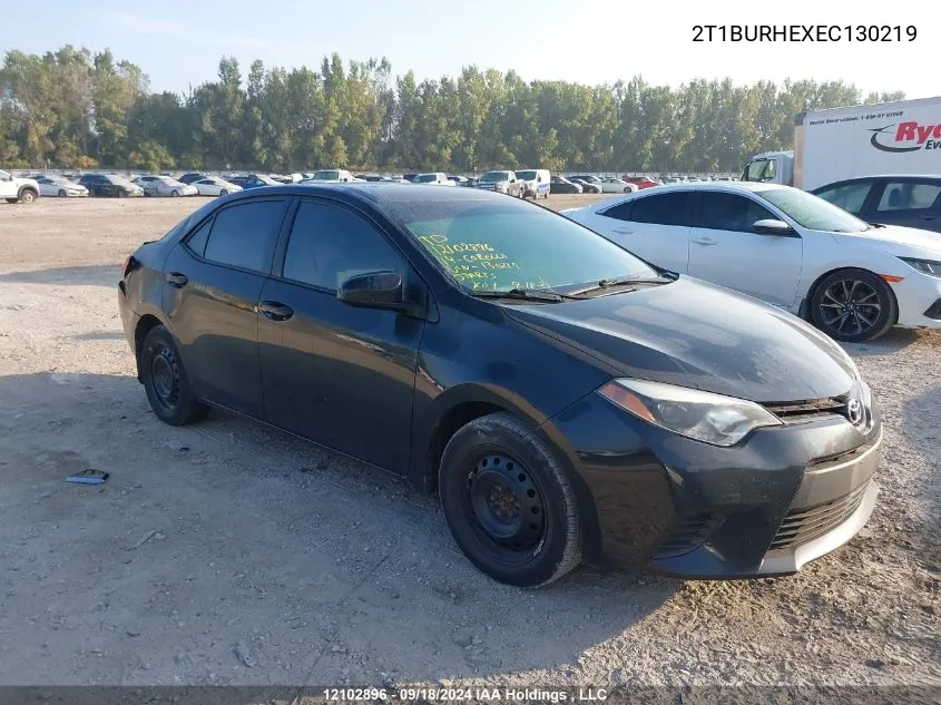 2014 Toyota Corolla Ce VIN: 2T1BURHEXEC130219 Lot: 12102896