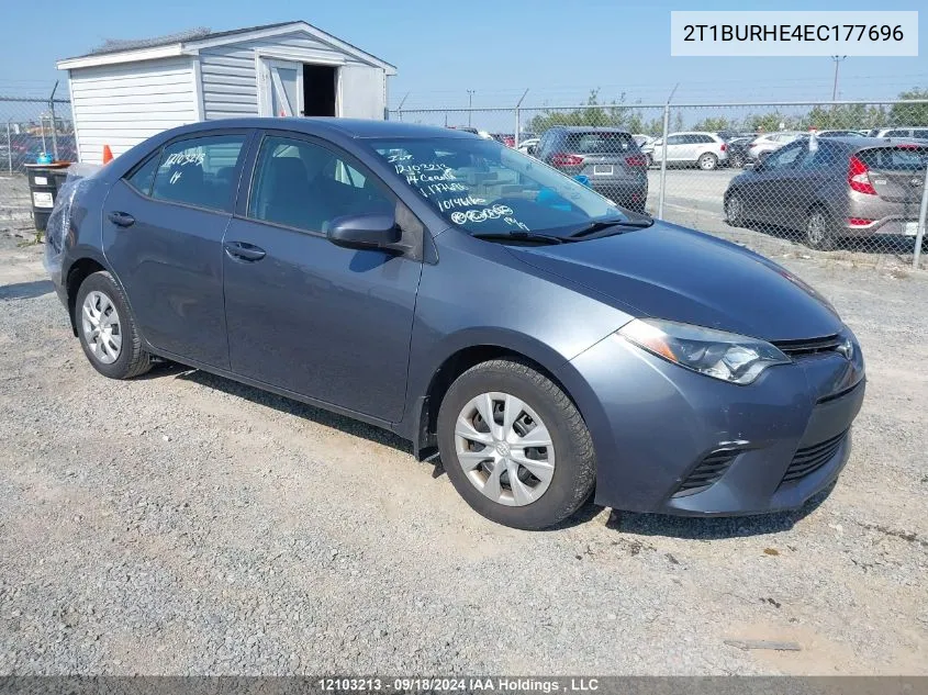 2014 Toyota Corolla Ce VIN: 2T1BURHE4EC177696 Lot: 12103213