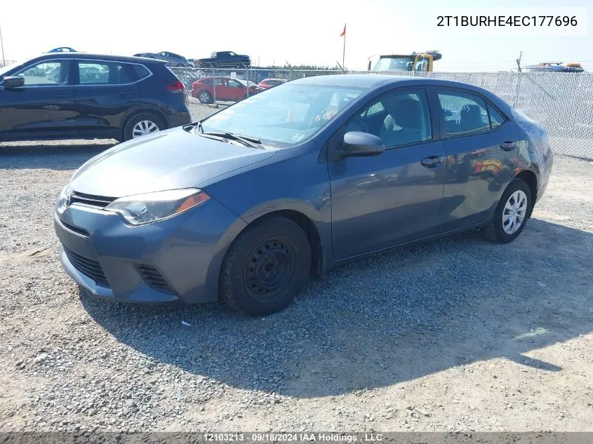 2014 Toyota Corolla Ce VIN: 2T1BURHE4EC177696 Lot: 12103213