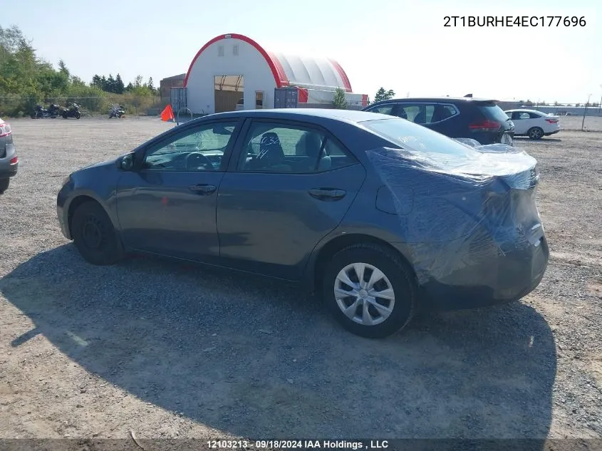 2014 Toyota Corolla Ce VIN: 2T1BURHE4EC177696 Lot: 12103213