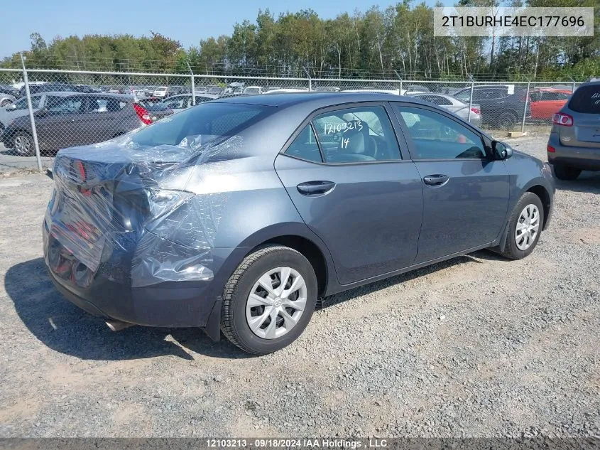 2014 Toyota Corolla Ce VIN: 2T1BURHE4EC177696 Lot: 12103213