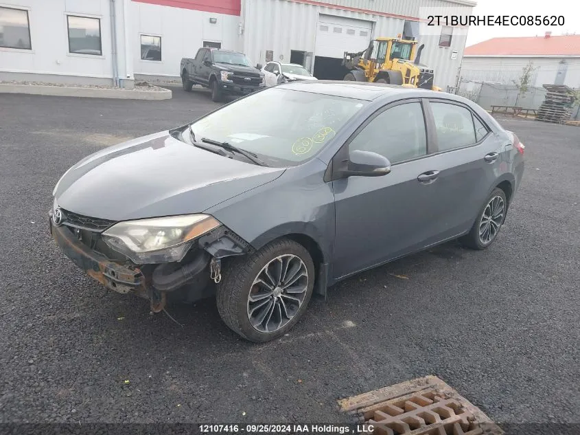 2014 Toyota Corolla S VIN: 2T1BURHE4EC085620 Lot: 12107416