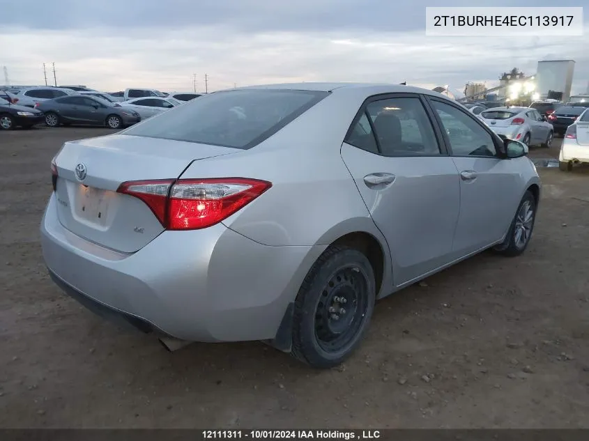 2T1BURHE4EC113917 2014 Toyota Corolla L/Le/Le Pls/Prm/S/S Pls