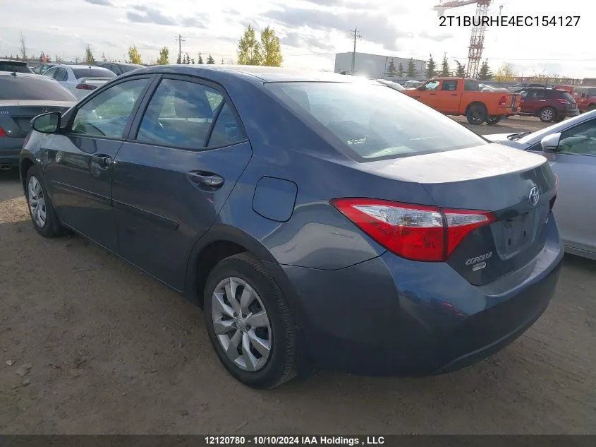 2014 Toyota Corolla L/Le/Le Pls/Prm/S/S Pls VIN: 2T1BURHE4EC154127 Lot: 12120780