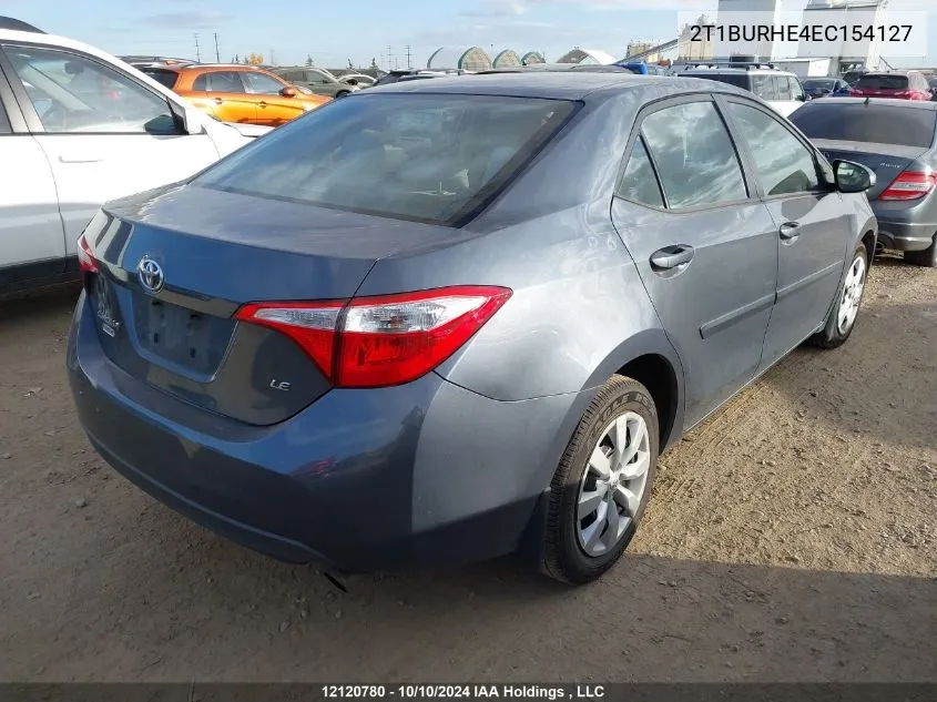 2014 Toyota Corolla L/Le/Le Pls/Prm/S/S Pls VIN: 2T1BURHE4EC154127 Lot: 12120780