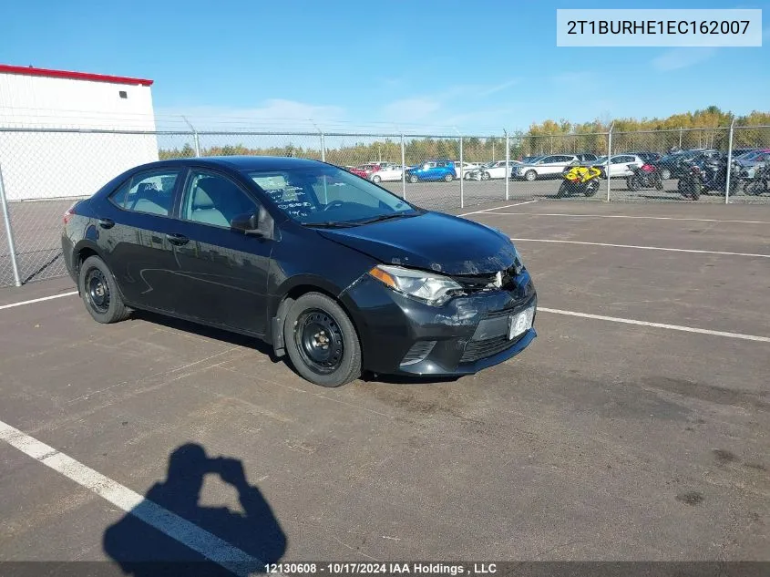 2014 Toyota Corolla Le VIN: 2T1BURHE1EC162007 Lot: 12130608