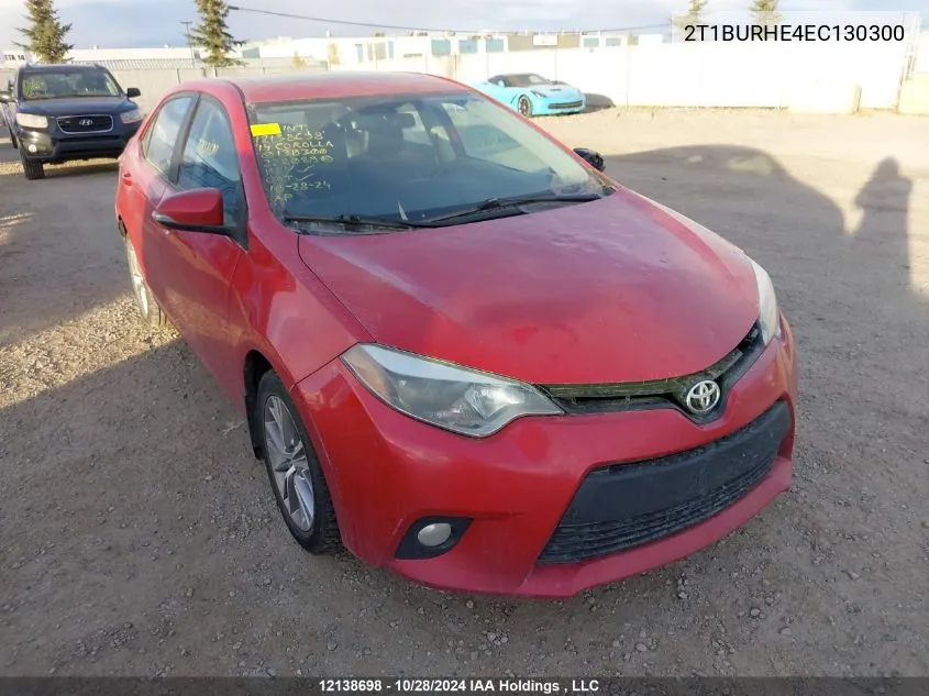 2014 Toyota Corolla L/Le/Le Pls/Prm/S/S Pls VIN: 2T1BURHE4EC130300 Lot: 12138698