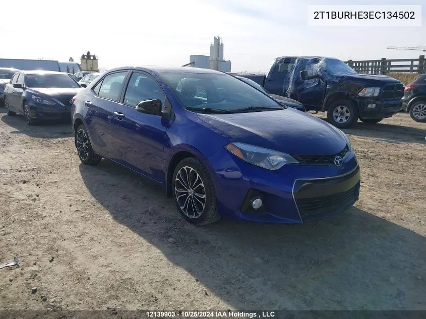 2T1BURHE3EC134502 2014 Toyota Corolla L/Le/Le Pls/Prm/S/S Pls