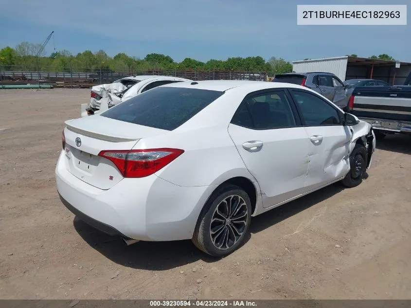 2014 Toyota Corolla S Plus VIN: 2T1BURHE4EC182963 Lot: 39230594