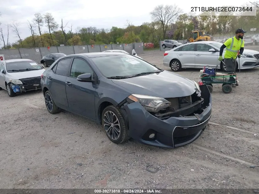 2014 Toyota Corolla S Plus VIN: 2T1BURHE2EC073644 Lot: 39273818