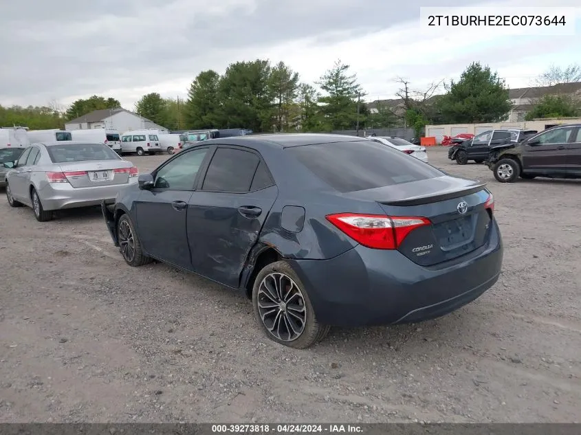 2014 Toyota Corolla S Plus VIN: 2T1BURHE2EC073644 Lot: 39273818