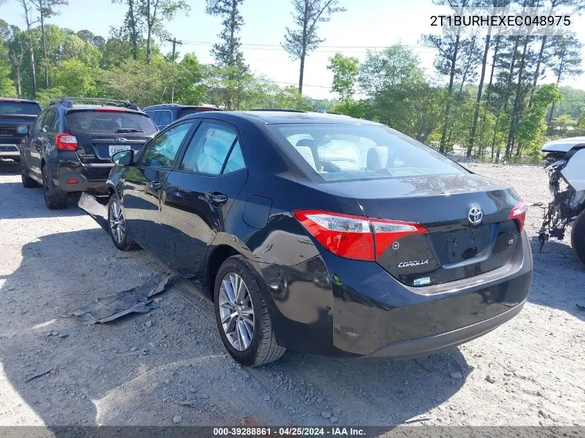 2014 Toyota Corolla Le Plus VIN: 2T1BURHEXEC048975 Lot: 39288861