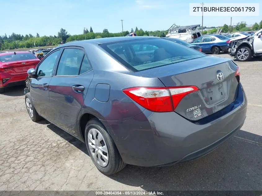 2014 Toyota Corolla L VIN: 2T1BURHE3EC061793 Lot: 39404354