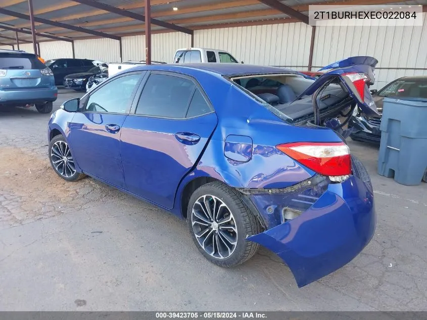 2014 Toyota Corolla S Plus VIN: 2T1BURHEXEC022084 Lot: 39423705