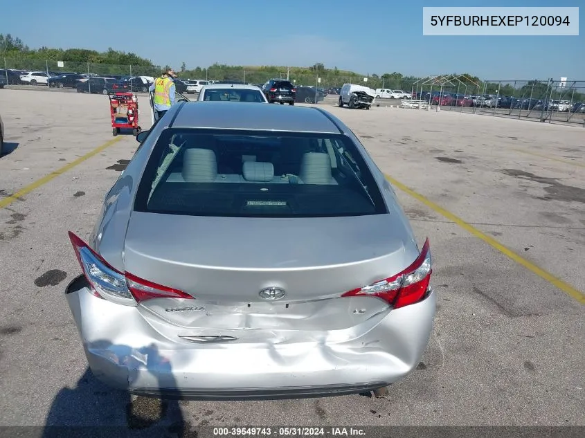 5YFBURHEXEP120094 2014 Toyota Corolla Le Plus