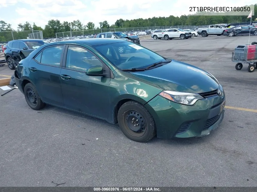 2T1BPRHE8EC108050 2014 Toyota Corolla Le Eco