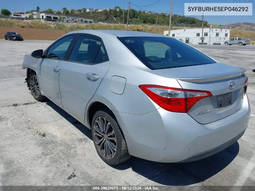 5YFBURHE5EP046292 2014 Toyota Corolla S Plus