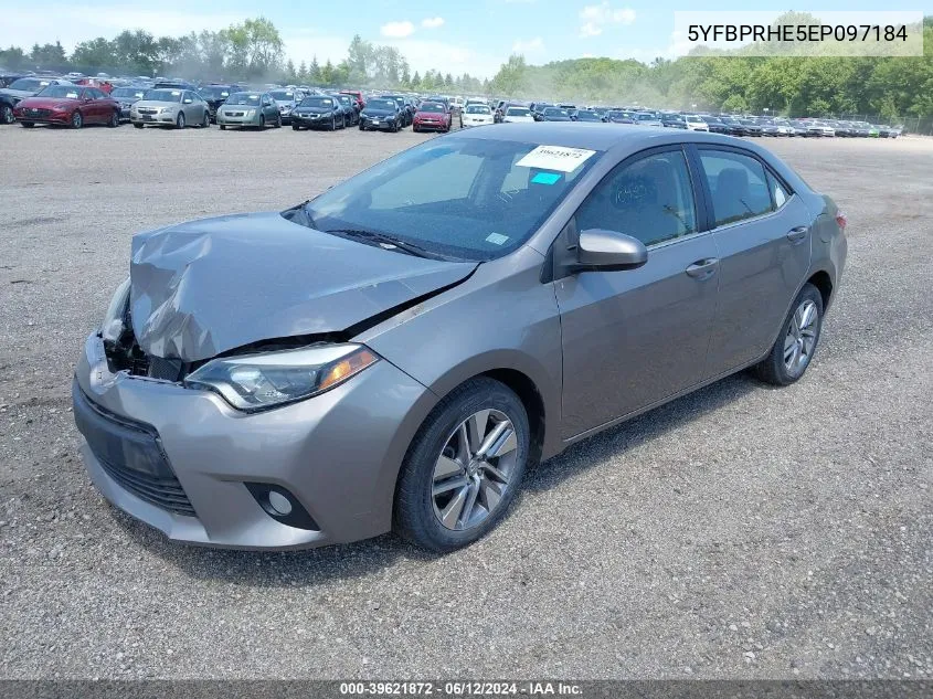 2014 Toyota Corolla Le Eco Plus VIN: 5YFBPRHE5EP097184 Lot: 39621872