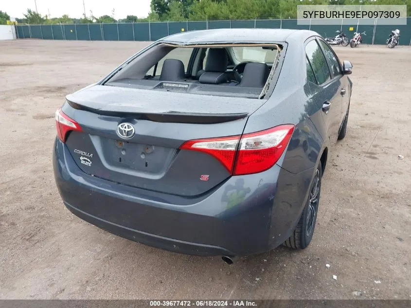 2014 Toyota Corolla S Plus VIN: 5YFBURHE9EP097309 Lot: 39677472