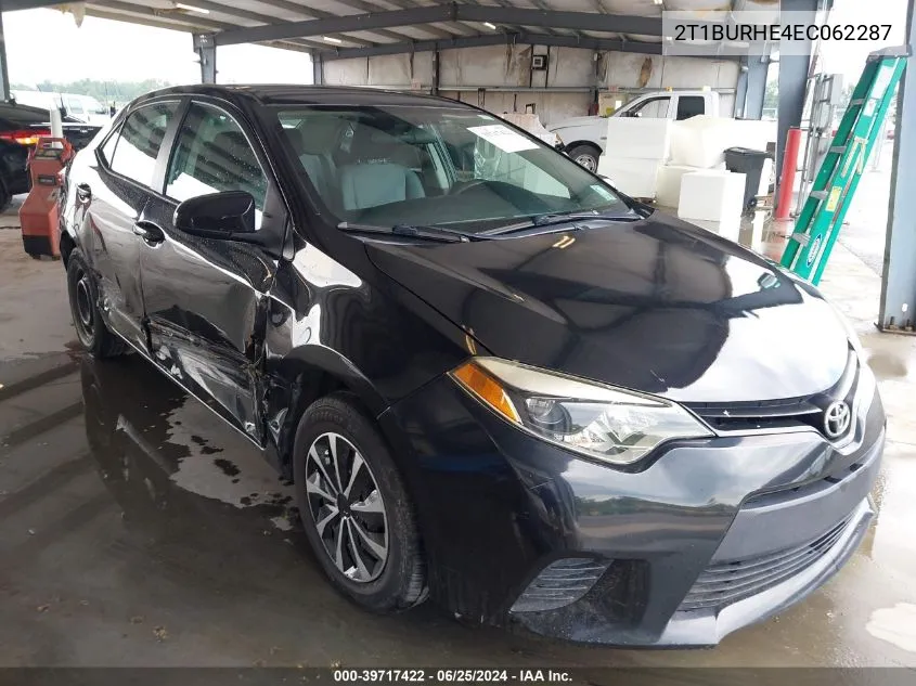 2014 Toyota Corolla L VIN: 2T1BURHE4EC062287 Lot: 39717422