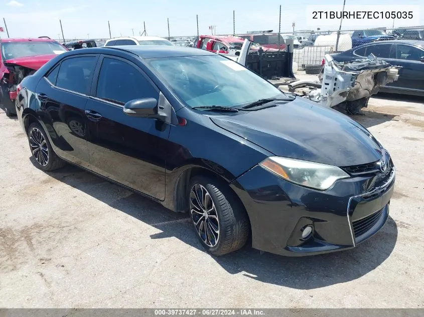 2T1BURHE7EC105035 2014 Toyota Corolla S Plus