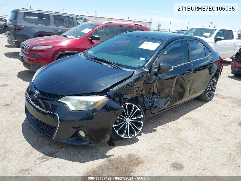 2014 Toyota Corolla S Plus VIN: 2T1BURHE7EC105035 Lot: 39737427