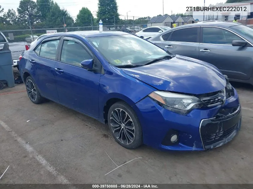 2T1BURHEXEC222012 2014 Toyota Corolla S Plus