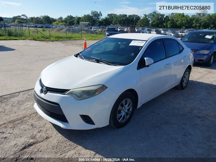 2014 Toyota Corolla L VIN: 2T1BURHE7EC205880 Lot: 39754068