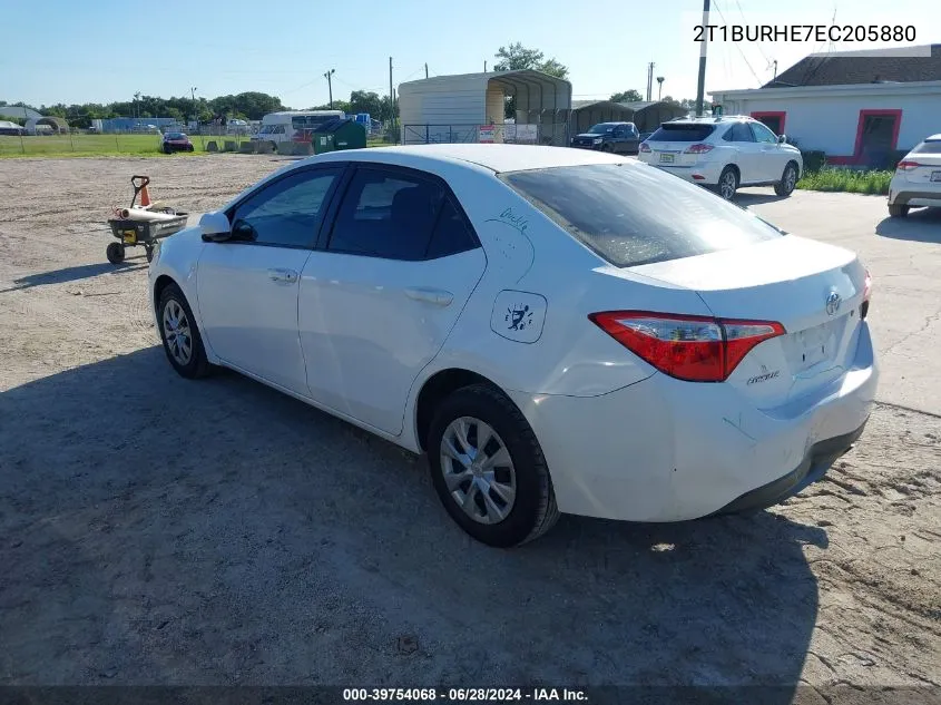 2014 Toyota Corolla L VIN: 2T1BURHE7EC205880 Lot: 39754068