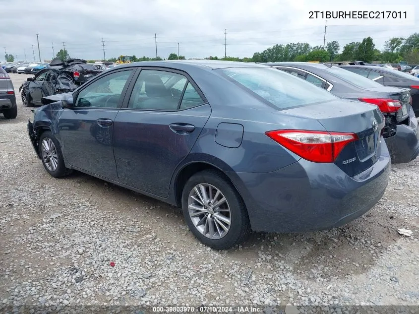 2014 Toyota Corolla Le Plus VIN: 2T1BURHE5EC217011 Lot: 39803978