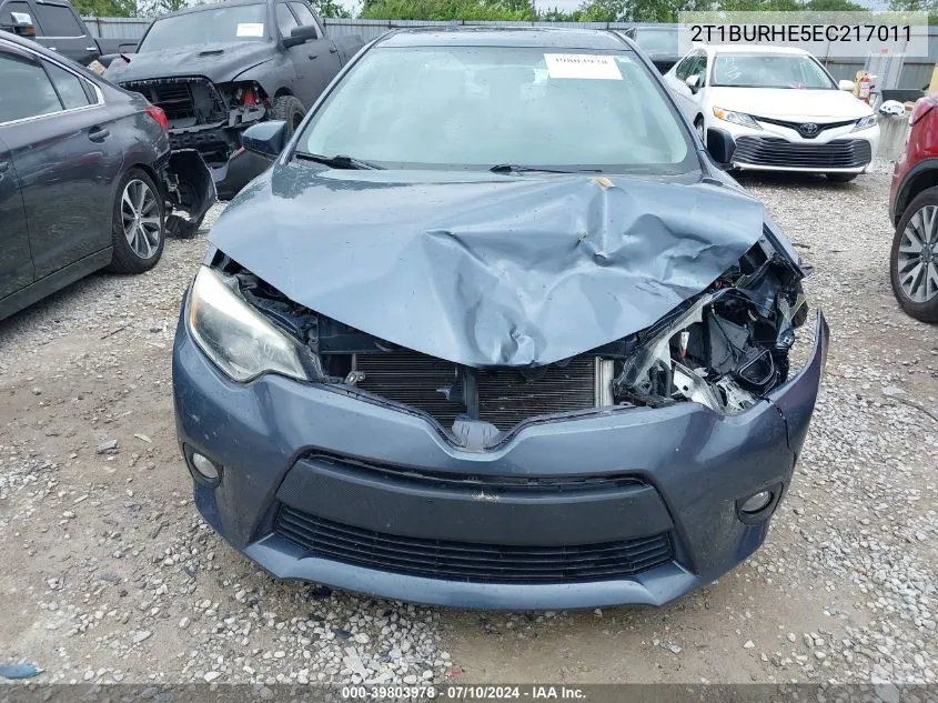 2014 Toyota Corolla Le Plus VIN: 2T1BURHE5EC217011 Lot: 39803978