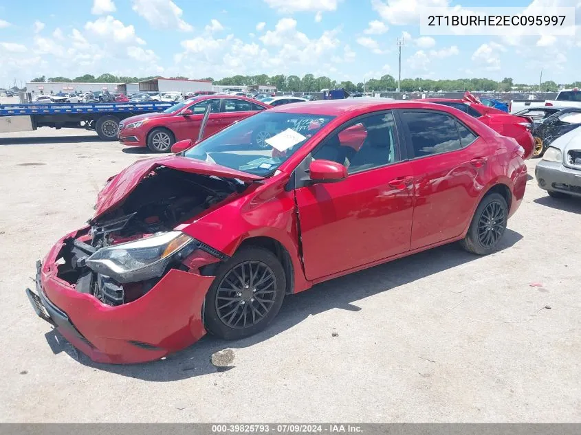 2014 Toyota Corolla Le VIN: 2T1BURHE2EC095997 Lot: 39825793