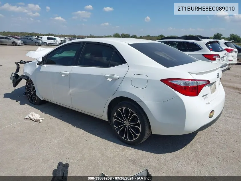 2014 Toyota Corolla S Plus VIN: 2T1BURHE8EC089010 Lot: 39869256