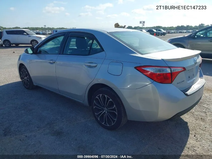 2014 Toyota Corolla S Plus VIN: 2T1BURHE1EC147233 Lot: 39984096