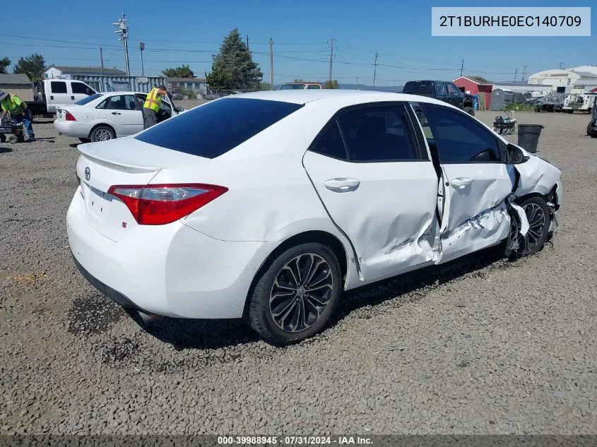 2014 Toyota Corolla S Plus VIN: 2T1BURHE0EC140709 Lot: 39988945