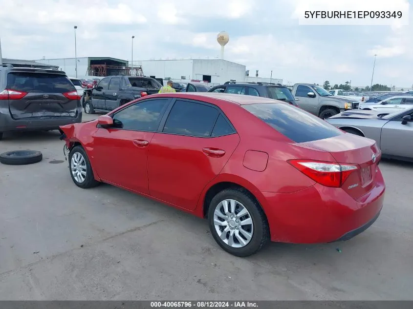 5YFBURHE1EP093349 2014 Toyota Corolla Le