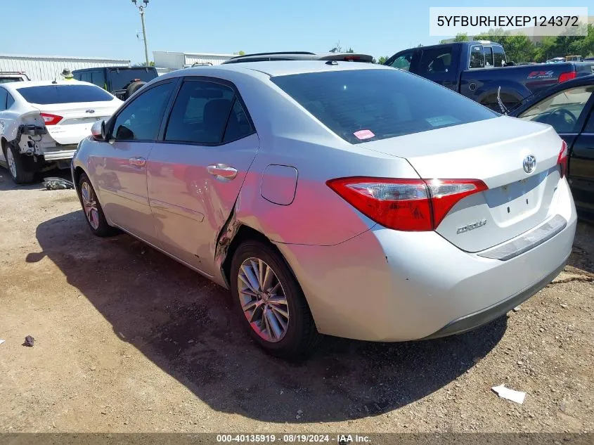 5YFBURHEXEP124372 2014 Toyota Corolla Le Plus