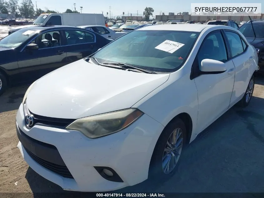 5YFBURHE2EP067777 2014 Toyota Corolla Le Plus