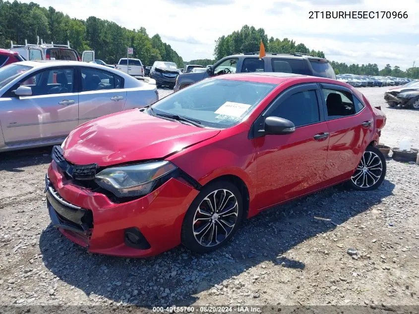 2T1BURHE5EC170966 2014 Toyota Corolla L/Le/Le Pls/Prm/S/S Pls