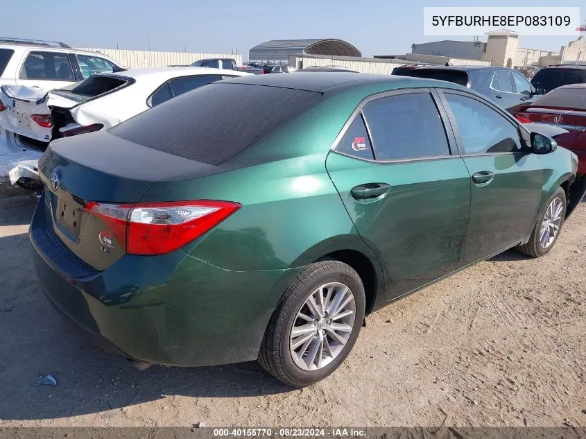 2014 Toyota Corolla Le Plus VIN: 5YFBURHE8EP083109 Lot: 40155770