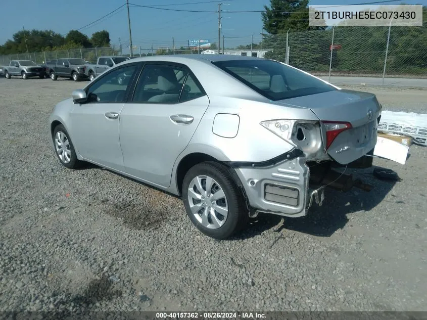 2014 Toyota Corolla Le VIN: 2T1BURHE5EC073430 Lot: 40157362