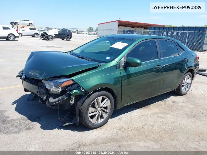 2014 Toyota Corolla Le Eco Plus VIN: 5YFBPRHEXEP090389 Lot: 40157988