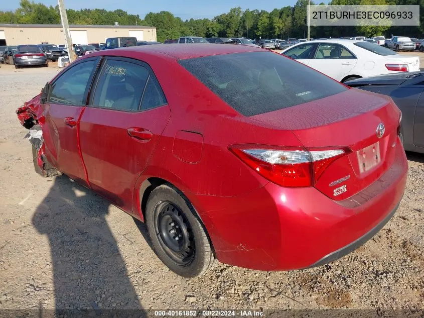 2014 Toyota Corolla Le VIN: 2T1BURHE3EC096933 Lot: 40161852